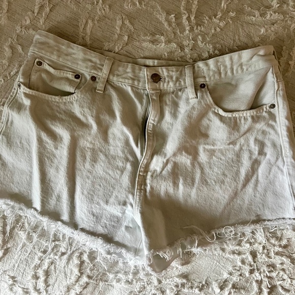 Madewell White Denim Cutoffs - 32 - Picture 4 of 4